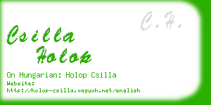 csilla holop business card